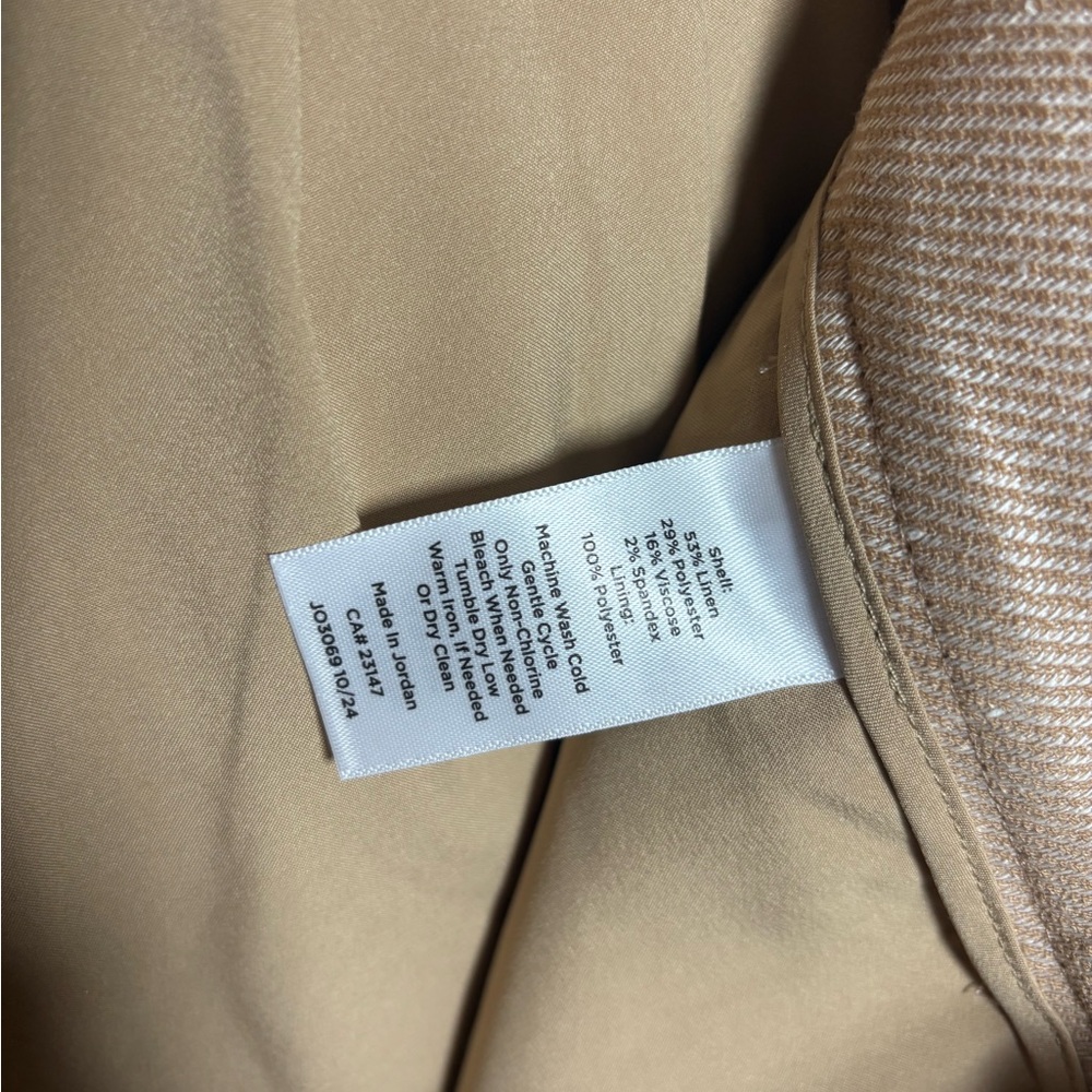 Talbots Cafe Wide Leg Textured Stretch Linen Pants Classic Timeless Flattering‎ - Picture 8 of 11